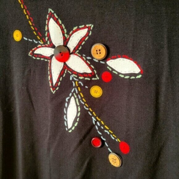 Picadilly Floral  Print Button T Shirt Sz Small - Picture 4 of 9